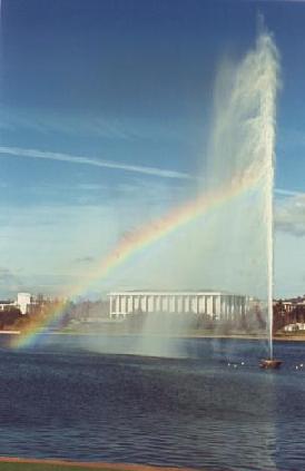 Captain Cook Fountain and National Library